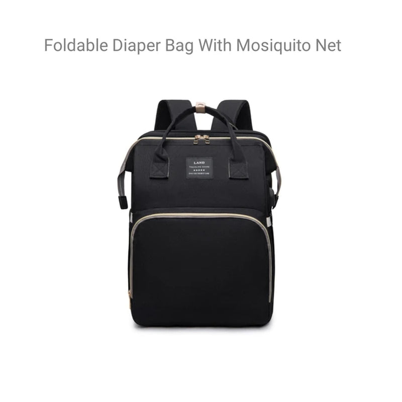 Baby Diaper Bags Backpack Large Capacity Waterproof Baby Outdoor Travel Crib Bed Cot Foldable 3 In1 Daddy Maternity Bag for Baby