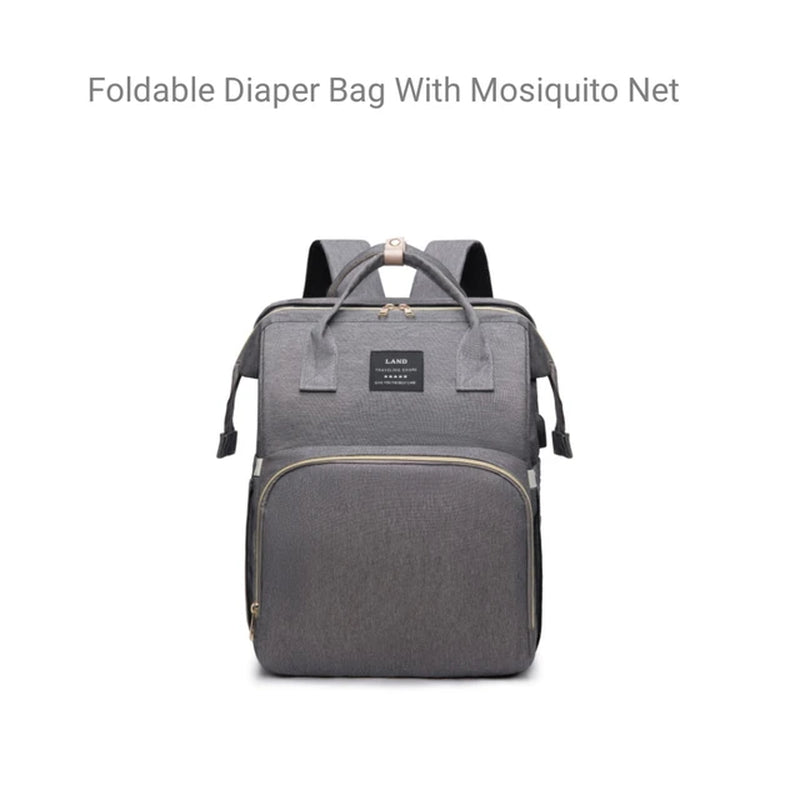 Baby Diaper Bags Backpack Large Capacity Waterproof Baby Outdoor Travel Crib Bed Cot Foldable 3 In1 Daddy Maternity Bag for Baby