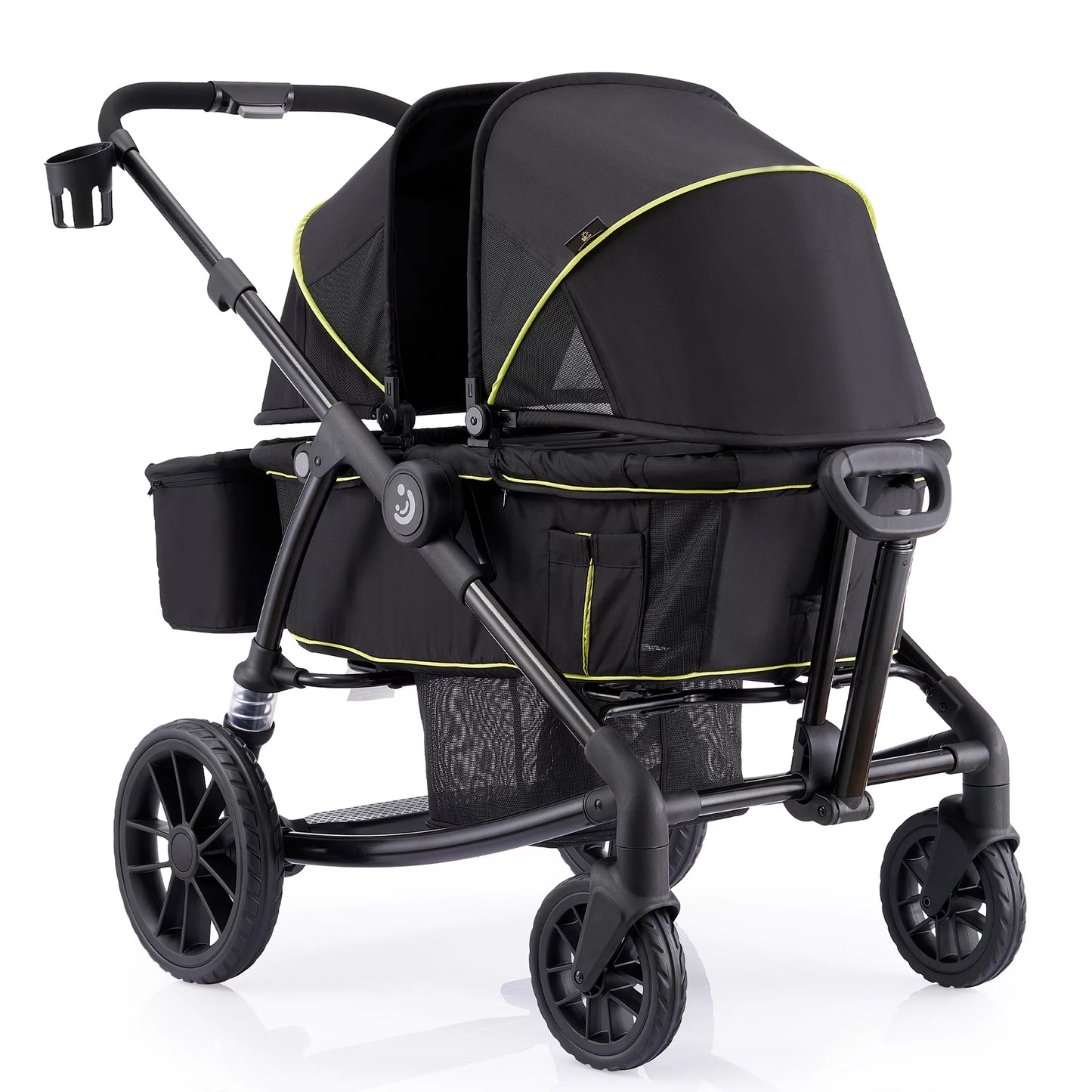 Unisex 2-Seat Wagon Stroller Folding Baby Stroller with Adjustable Canopy, 6 Months - 5 Years Old