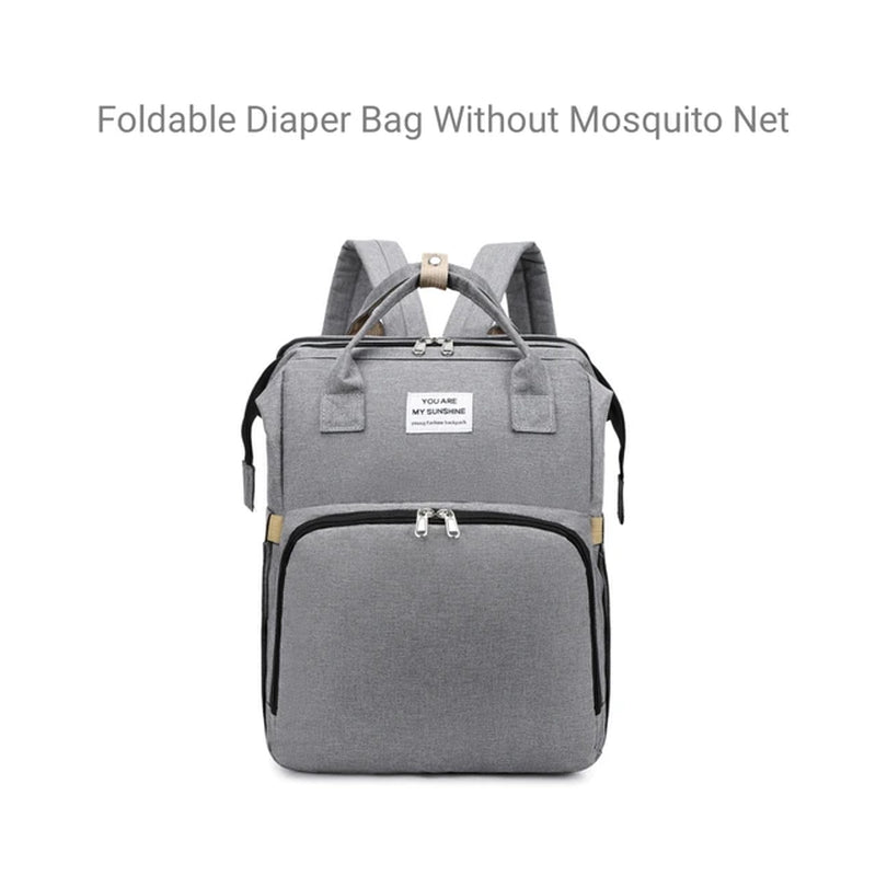 Baby Diaper Bags Backpack Large Capacity Waterproof Baby Outdoor Travel Crib Bed Cot Foldable 3 In1 Daddy Maternity Bag for Baby