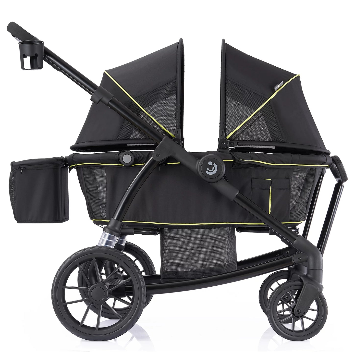 Unisex 2-Seat Wagon Stroller Folding Baby Stroller with Adjustable Canopy, 6 Months - 5 Years Old